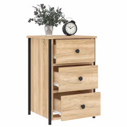 VidaXL 825995 Table de nuit et table de chevet Chêne - Vue supplémentaire 4