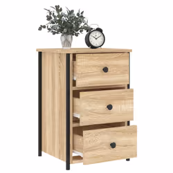 VidaXL 825996 Table de nuit et table de chevet Chêne - Vue supplémentaire 4