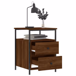 VidaXL 826011 Table de nuit et table de chevet Chêne - Vue supplémentaire 4