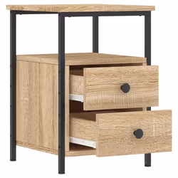 VidaXL 826015 Table de nuit et table de chevet Chêne - Vue supplémentaire 6