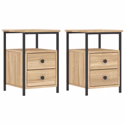 VidaXL 826016, Chêne, Fer, Bois, 340 mm, 355 mm, 500 mm, 2 pièce(s)
