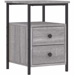 Cette table de chevet au style industriel est un supplément intemporel à votre décoration intérieure. Matériau durable : le b ...