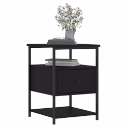 VidaXL 826024 Table de nuit et table de chevet Noir - Vue supplémentaire 4
