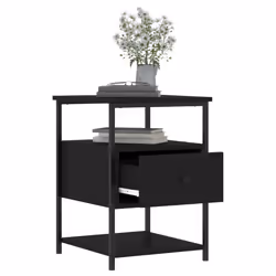 VidaXL 826024 Table de nuit et table de chevet Noir - Vue supplémentaire 5