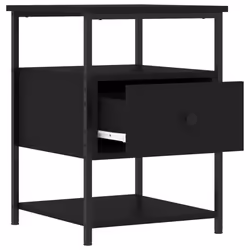 VidaXL 826024 Table de nuit et table de chevet Noir - Vue supplémentaire 6
