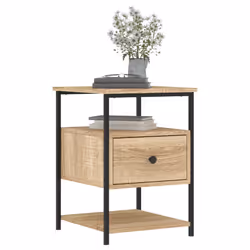 VidaXL 826025 Table de nuit et table de chevet Chêne - Vue supplémentaire 4