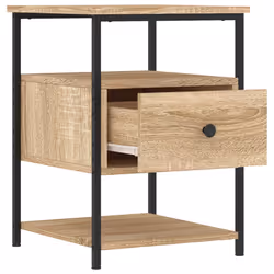 VidaXL 826025 Table de nuit et table de chevet Chêne - Vue supplémentaire 6
