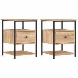 VidaXL 826026, Chêne, Fer, Bois, 400 mm, 420 mm, 560 mm, 2 pièce(s)