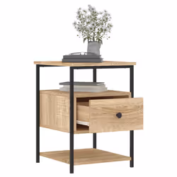 VidaXL 826026 Table de nuit et table de chevet Chêne - Vue supplémentaire 5