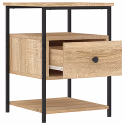 VidaXL 826026 Table de nuit et table de chevet Chêne - Vue supplémentaire 6