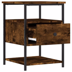 VidaXL 826027 Table de nuit et table de chevet Chêne - Vue supplémentaire 5