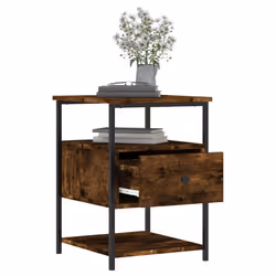 VidaXL 826028 Table de nuit et table de chevet Chêne - Vue supplémentaire 5