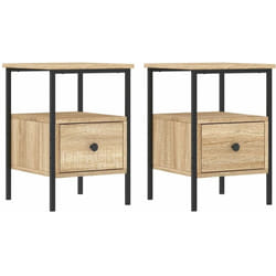 Tables de chevet 2 pcs chêne sonoma 34x36x50 cm bois ingénierie Vidaxl