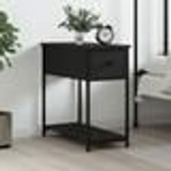 vidaXL Table de chevet noir 30x60x60 cm Bois d'ingénierie