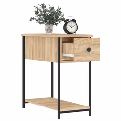 VidaXL 826056 Table de nuit et table de chevet Chêne - Vue supplémentaire 4