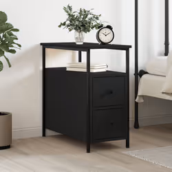 VidaXL 826063 Table de nuit et table de chevet Noir
