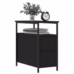 VidaXL 826063 Table de nuit et table de chevet Noir