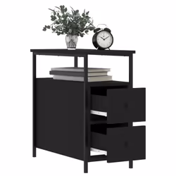 VidaXL 826063 Table de nuit et table de chevet Noir - Vue supplémentaire 4