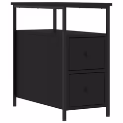 VidaXL 826064 Table de nuit et table de chevet Noir - Vue supplémentaire 5