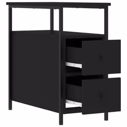 VidaXL 826064 Table de nuit et table de chevet Noir - Vue supplémentaire 6