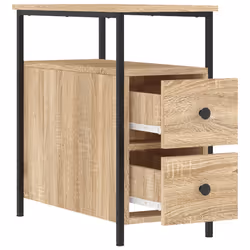 VidaXL 826065 Table de nuit et table de chevet Chêne - Vue supplémentaire 6