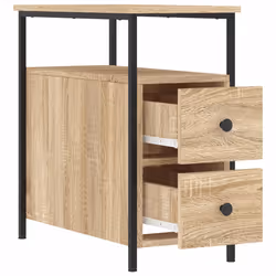 VidaXL 826066 Table de nuit et table de chevet Chêne - Vue supplémentaire 7