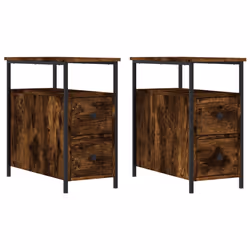 VidaXL 826068, Chêne, Fer, Bois, 300 mm, 600 mm, 600 mm, 2 pièce(s)