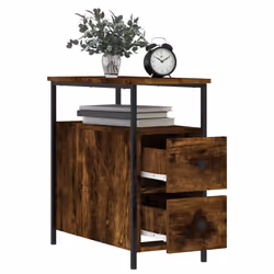 VidaXL 826068 Table de nuit et table de chevet Chêne - Vue supplémentaire 4