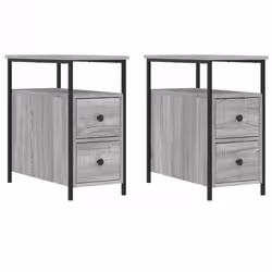 VidaXL 826070, Chêne, Fer, Bois, 300 mm, 600 mm, 600 mm, 2 pièce(s)