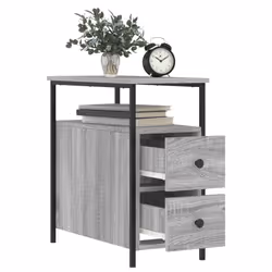 VidaXL 826070 Table de nuit et table de chevet Chêne - Vue supplémentaire 4