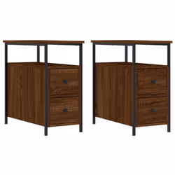 VidaXL 826072, Chêne, Fer, Bois, 300 mm, 600 mm, 600 mm, 2 pièce(s)