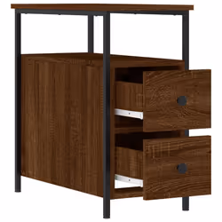 VidaXL 826072 Table de nuit et table de chevet Chêne - Vue supplémentaire 7