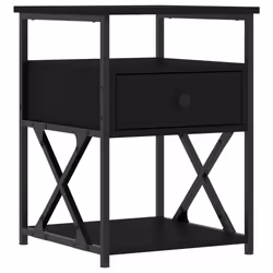 VidaXL 826074 Table de nuit et table de chevet Noir - Vue supplémentaire 5