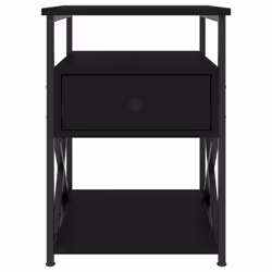 VidaXL 826074 Table de nuit et table de chevet Noir - Vue supplémentaire 6