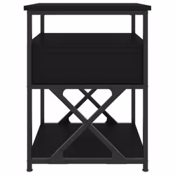 VidaXL 826074 Table de nuit et table de chevet Noir - Vue supplémentaire 8