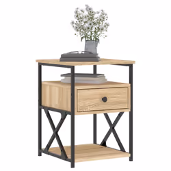VidaXL 826075 Table de nuit et table de chevet Chêne