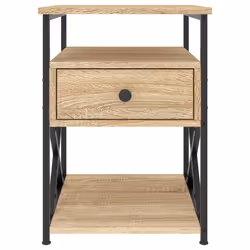 VidaXL 826075 Table de nuit et table de chevet Chêne - Vue supplémentaire 5