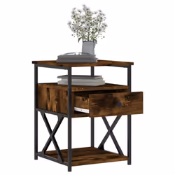 VidaXL 826077 Table de nuit et table de chevet Chêne - Vue supplémentaire 4