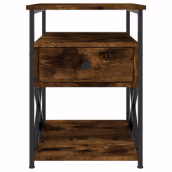 VidaXL 826077 Table de nuit et table de chevet Chêne - Vue supplémentaire 5