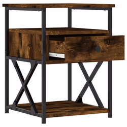VidaXL 826077 Table de nuit et table de chevet Chêne - Vue supplémentaire 6