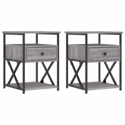 VidaXL 826080, Chêne, Fer, Bois, 400 mm, 420 mm, 550 mm, 2 pièce(s)