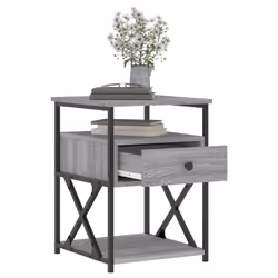 VidaXL 826080 Table de nuit et table de chevet Chêne - Vue supplémentaire 4