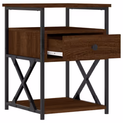 VidaXL 826082 Table de nuit et table de chevet Chêne - Vue supplémentaire 6