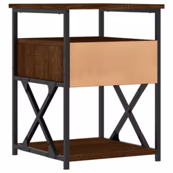 VidaXL 826082 Table de nuit et table de chevet Chêne - Vue supplémentaire 8