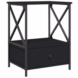 VidaXL 826083, Noir, Fer, Bois, 500 mm, 410 mm, 650 mm, 1 pièce(s)