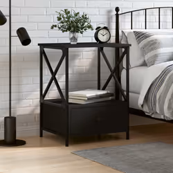 VidaXL 826083 Table de nuit et table de chevet Noir