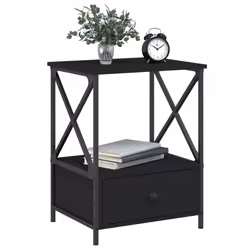 VidaXL 826083 Table de nuit et table de chevet Noir