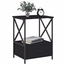 VidaXL 826084 Table de nuit et table de chevet Noir