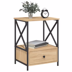 VidaXL 826086 Table de nuit et table de chevet Chêne