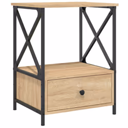 VidaXL 826086 Table de nuit et table de chevet Chêne - Vue supplémentaire 5